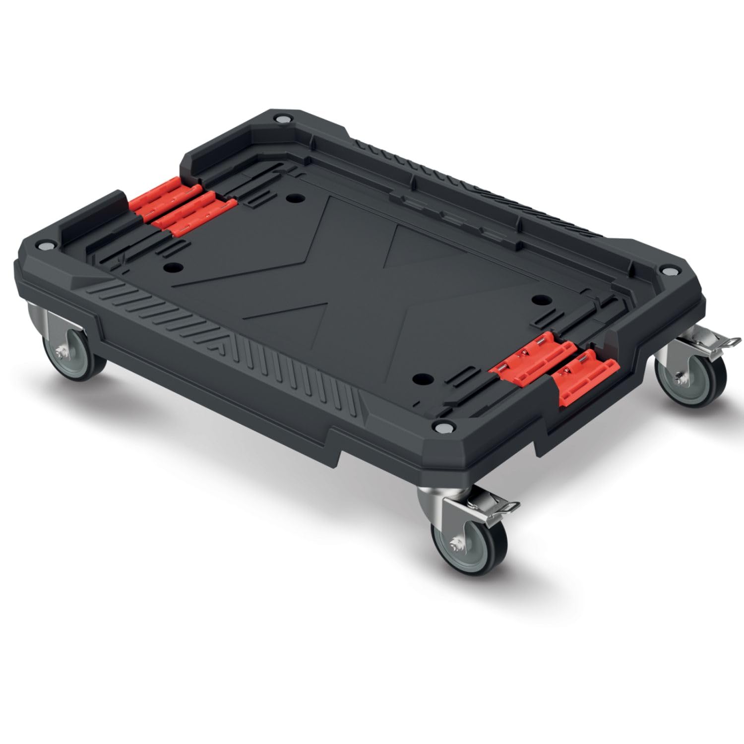 Carrello di trasporto per casse di casse, portata fino a 120 kg, in plastica, 585 x 440 x 145 mm