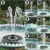 SZMP 3.5W Solar Fountain with 2000mAh Battery- Work On Cloudy Days -2025 Upgrade Glass Panel Solar Bird Bath Fountain, Hummingbird Water Feature Pump with 7 Nozzles, 4 Fixed Pipes for Garden, Pond - Image 4