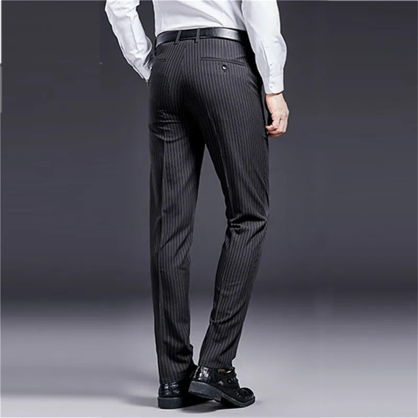 Pantaloni da uomo, casual, da ufficio, lavoro, matrimonio, feste, pantaloni a righe