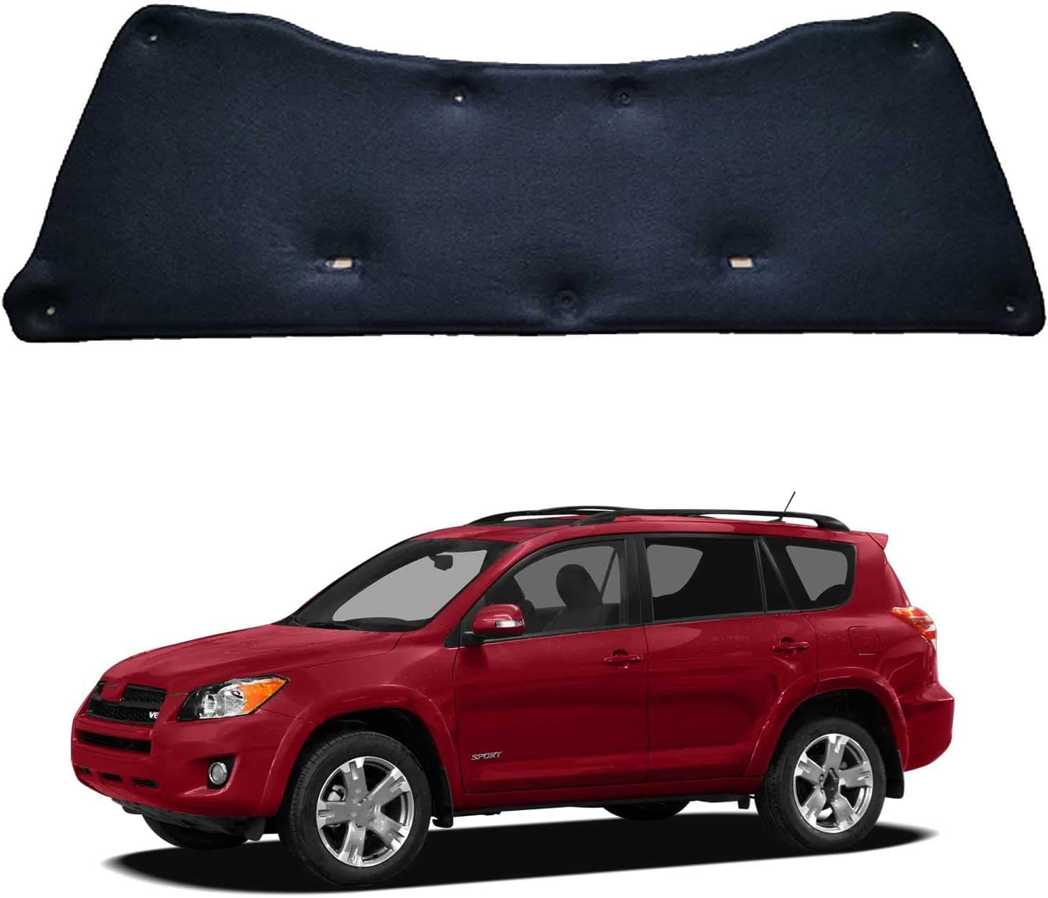 Panel aislante de capó de 10mm compatible con Toyota RAV4 2009-2012 OE 533410R010