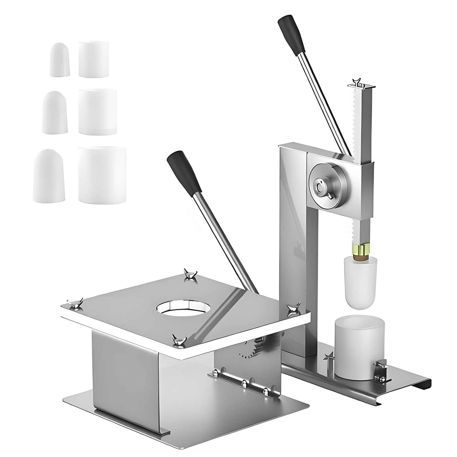 Półautomatyczna Maszyna do Produkcji Bułek Baozi Z 3 Ręcznymi Formami, Prasą do Ciasta I Maszyną Zamykającą, Produkuje 400-500 Bułek Na Parze Na Godzinę, do Domowego Lub Komercyjnego