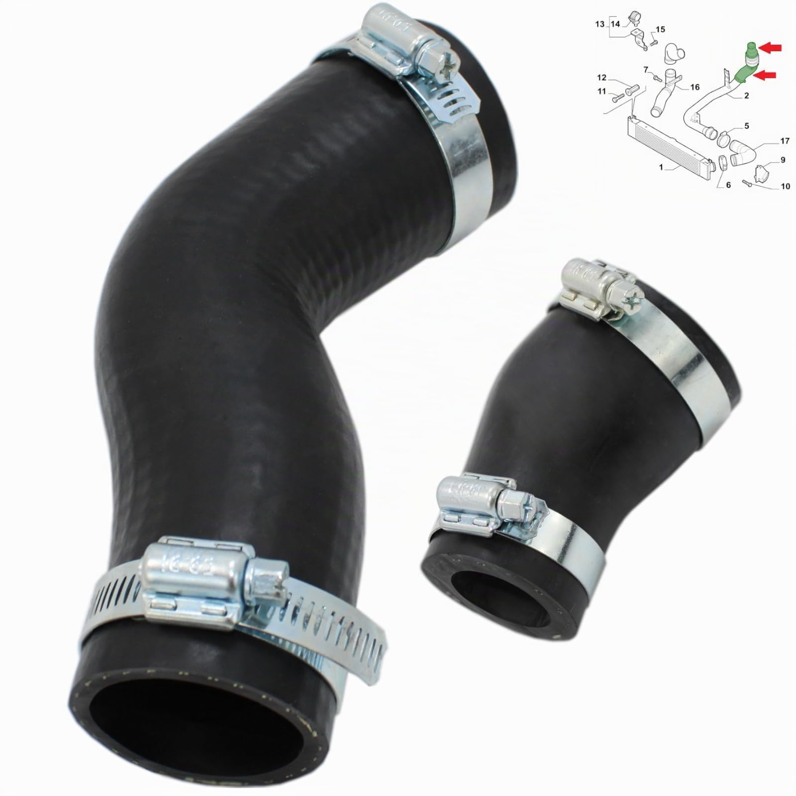 Intercooler - Kit de manguera turbo para Peugeot Boxer Citroen Relay 2.2 HDI Fiat Ducato 2.2 2.3 D Multijet 1359961080 1356517080 0382.LY