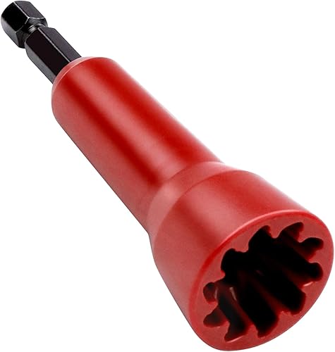 Hilandero de torsión de alambre,Enchufe de conector de alambre giratorio,Herramienta de torsión de alambre con portabrocas de 14 "(rojo)