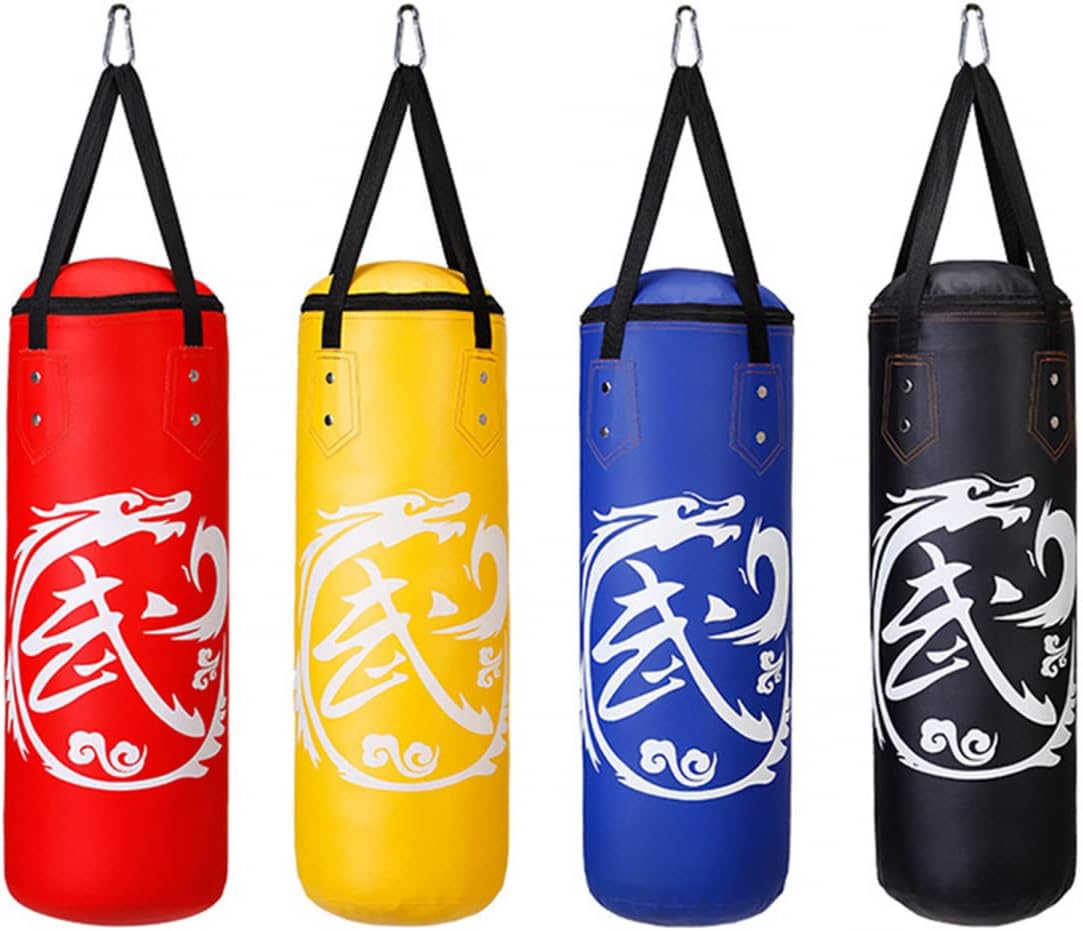 MengK Punching Bag Unfilled Kick Boxing Pouch PU Leather