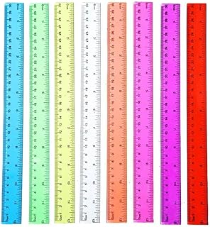 Ruler 12 Inch,Kid Rulers for School,Rulers Bulk for Classroom,8 Pack
