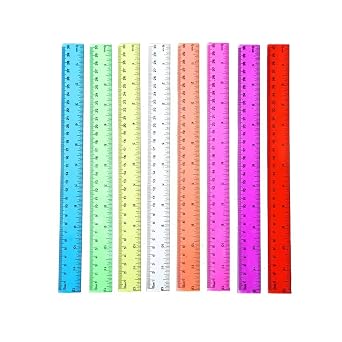 Ruler 12 Inch,Kid Rulers for School,Rulers Bulk for Classroom 8 Pack