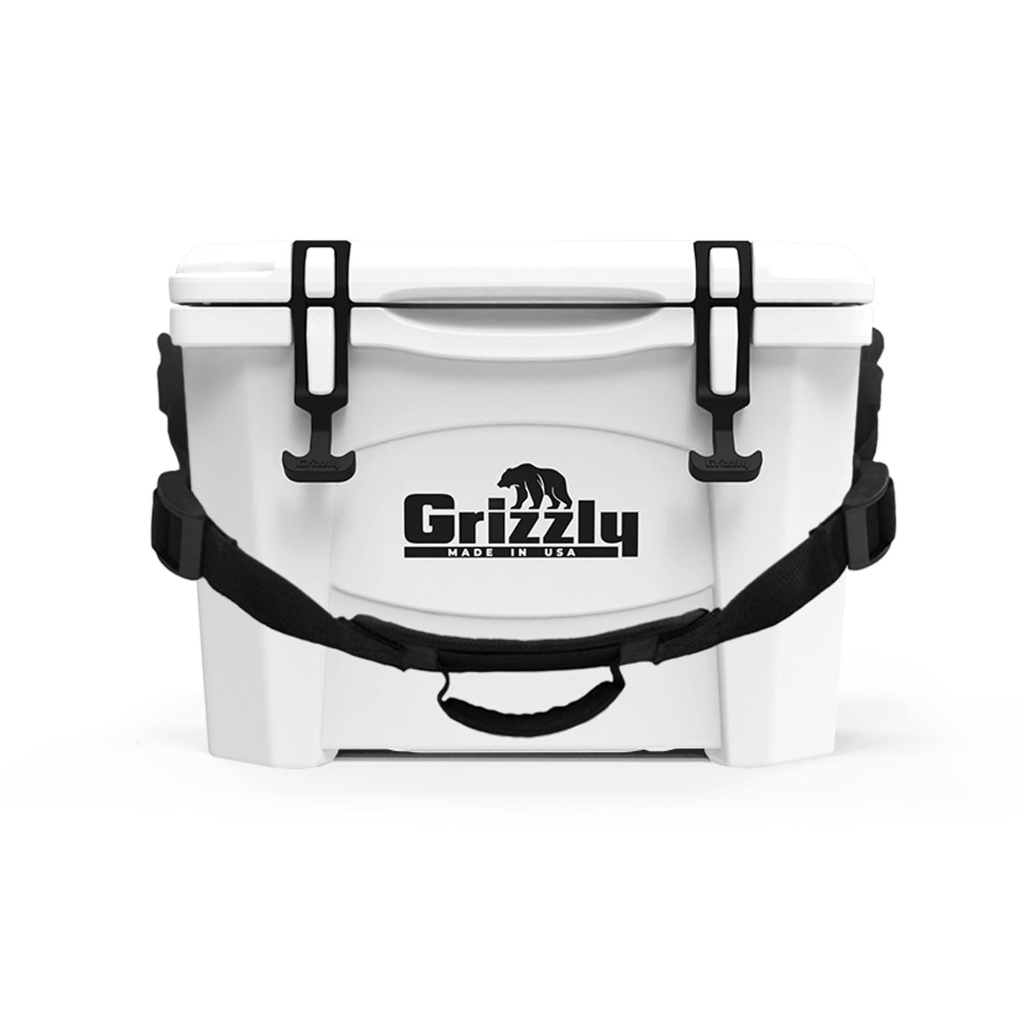 Grizzly 15 Cooler | 15 qt Ice Chest Durable Rotomolded Insulated | Made in USA | Warranty for Life | For Beach Boat Camping Fishing Hunting | G15 | White