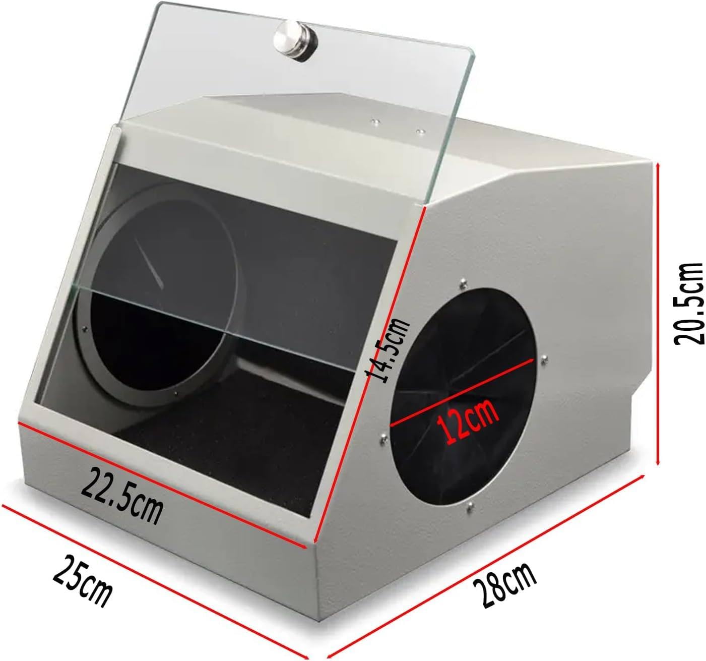 Scatola per Polvere per Laboratorio odontoiatrico, Scatola per aspiratore per aspiratore con LED e filtri, collettore per sabbiatura, Cappa per Polvere elettrica Chiusa