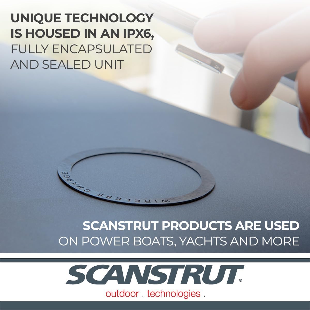 Scanstrut SC-CW-01F ROKK Wireless - Hidden. 10W Waterproof Wireless Charger 12/24V