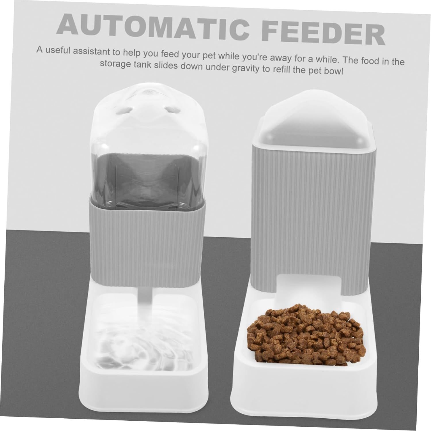 Automatic Pet Feeder Dispenser for Dogs and Cats Durable Food Bowl with Bite-Resistant Material Convenient for Home Use Saving Feeding