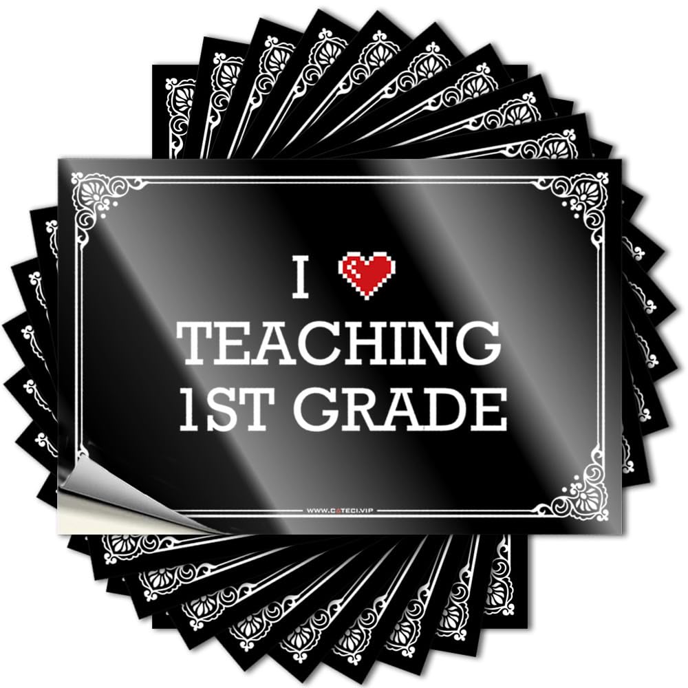 Teenage Boy Room Decor Hard Tattoos | I Love Teaching 1st Grade Fun for Adulting Decor(8X12CM)
