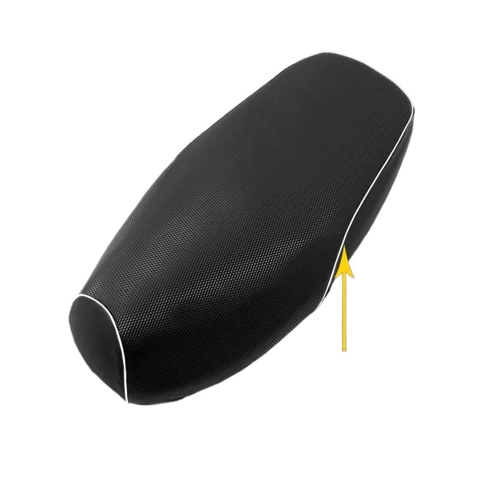 Cuscino per sella moto Fodera per cuscino in pelle per moto, universale, antiscivolo, per tappetino protettivo, impermeabile, resistente(Black 2XL)