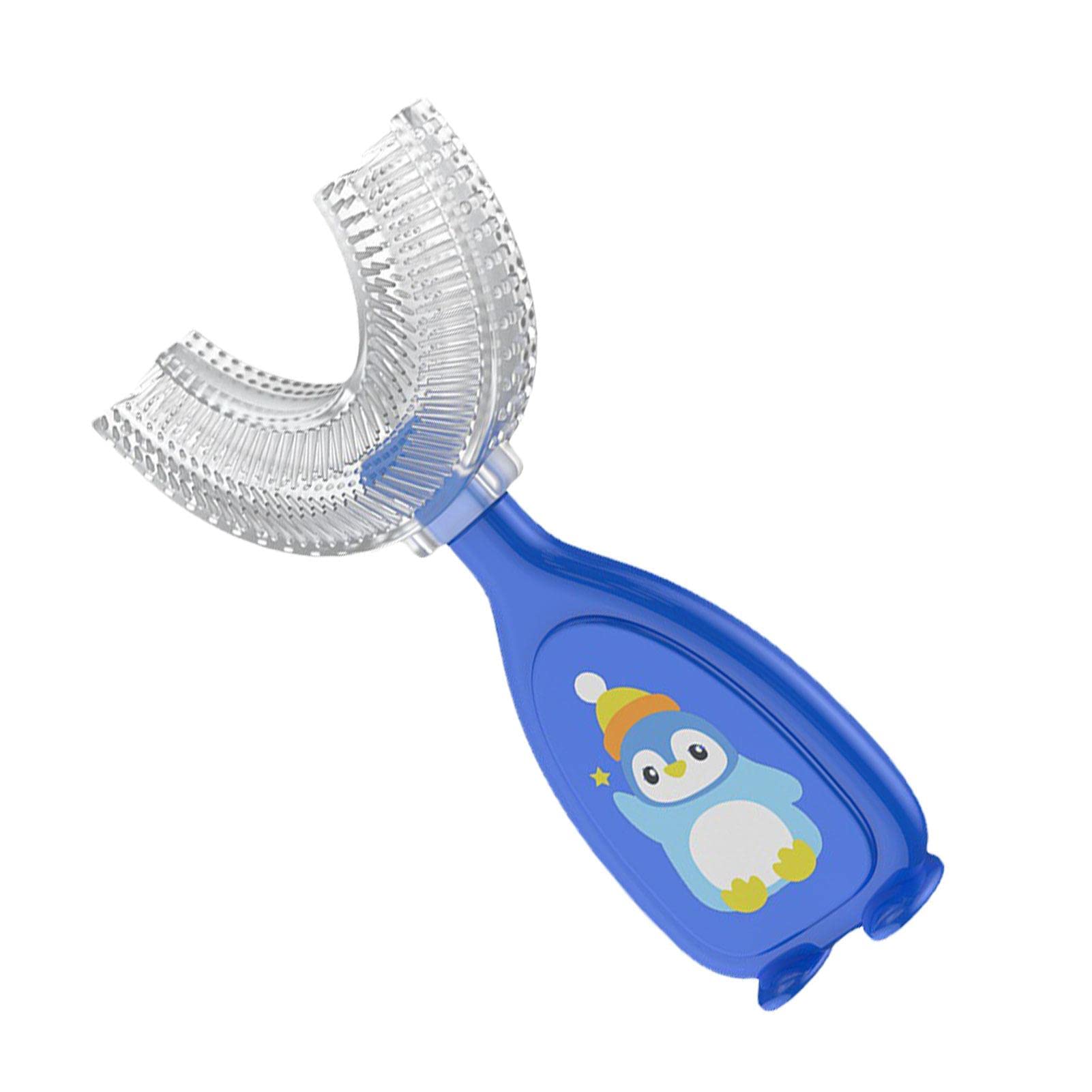 Kids U-Shaped Whole Mouth Teeth Brush, Silicone Bristles Massage Gums, All-Round Cleaning (for Kids 2-6Y and 6-12 Y)
