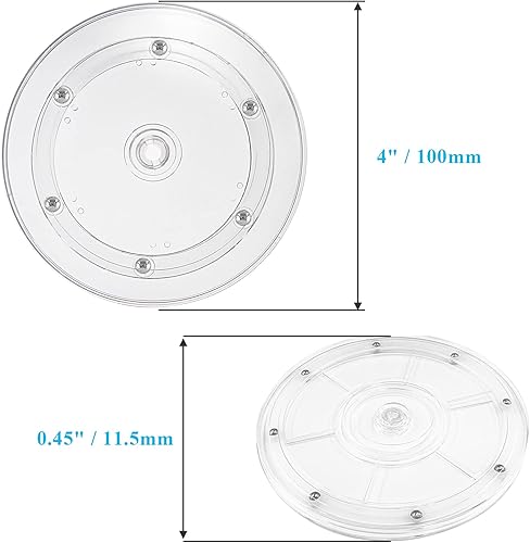Vista 21 de Jersvims - 2 platos giratorios acrílicos de 6 pulgadas, organizador giratorio transparente para cocina, despensa, gabinete, escritorio, especias