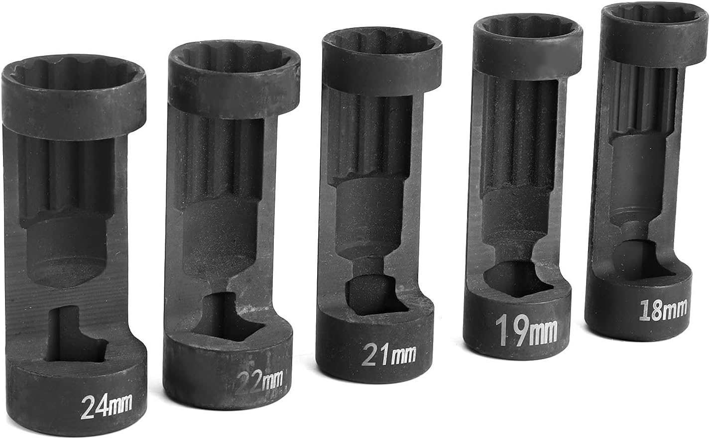 Strut Nut Socket Set, 5pcs 12 Point 1/2 Drive Strut Nut Socket 18mm