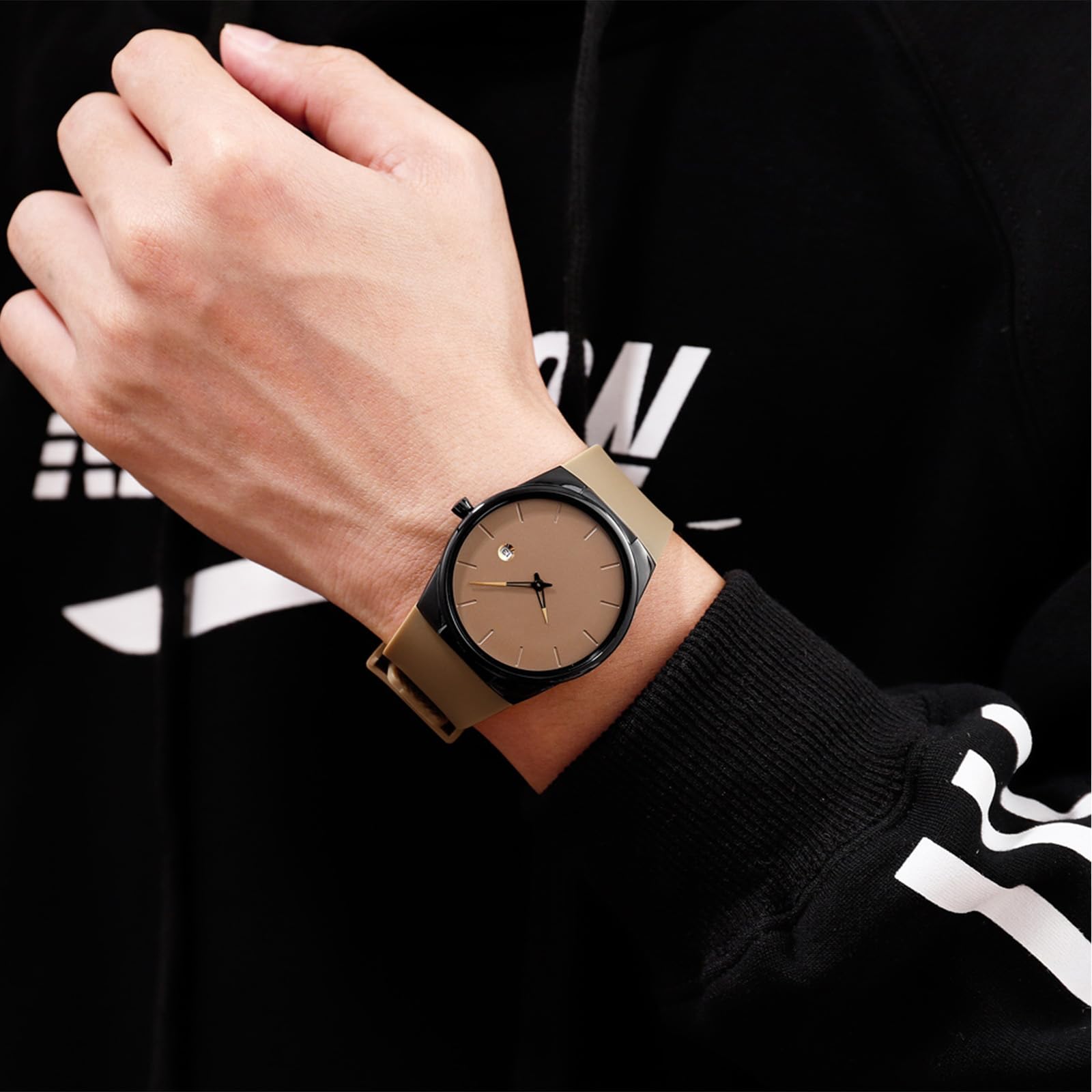 Modische Armbanduhr für Herren, lässig, wasserdicht, Unisex, analog, Quarzuhr