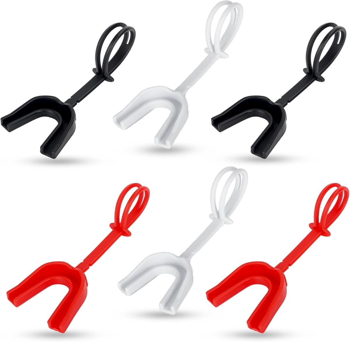6-Pack Sports Mouthguard with Straps and Case, Adult & Youth Mouthpiece, for Football, Hockey, Boxing, MMA, Basketball