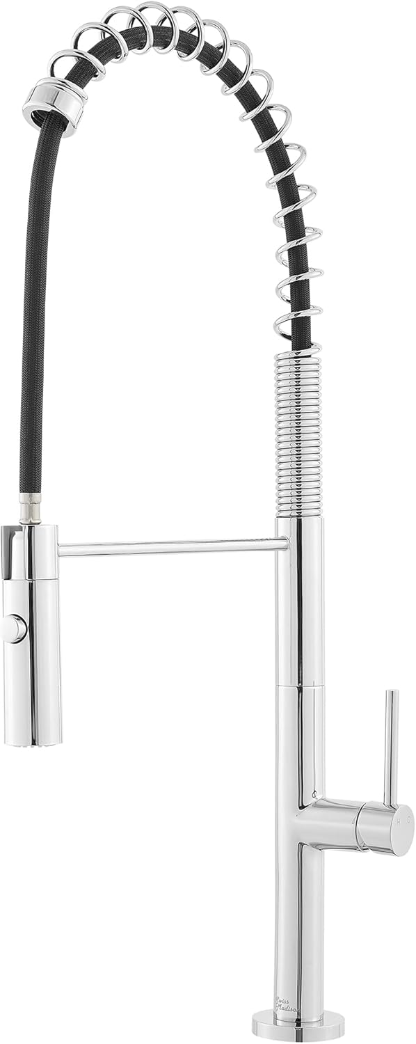Swiss Madison SM-KF72C Chalet Single Handle, Pull-Down Kitchen Faucet in Chrome