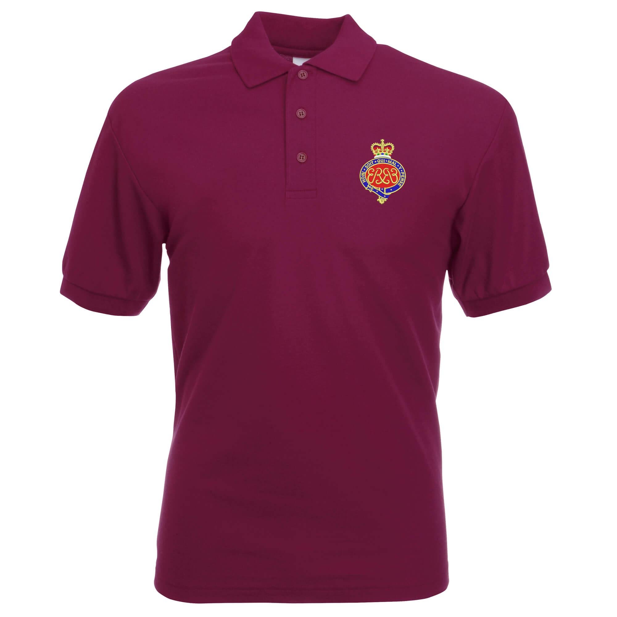 Pineapple Joe's Men's Burgundy Grenadier Guards Embroidered Polo - Large