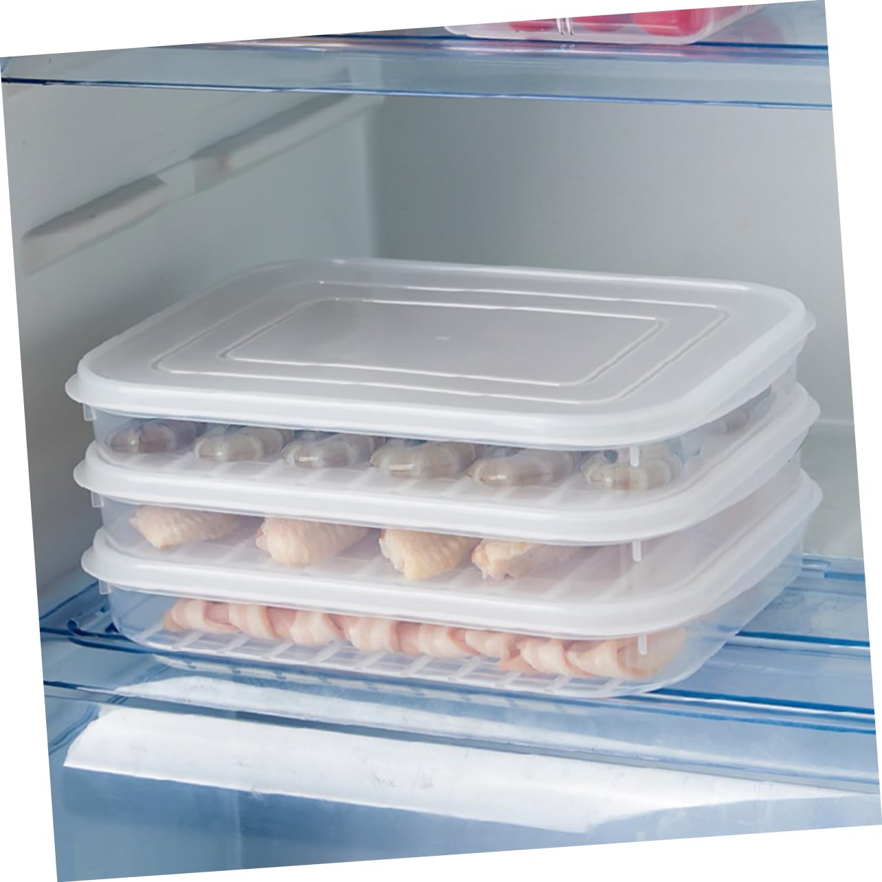 PRETYZOOM 12piezas Contenedor De Almacenamiento De Alimentos Para Frigorífico Caja De Conservación De Bacon y Para Carnes y Comida Cocinada Ligera y Portátil