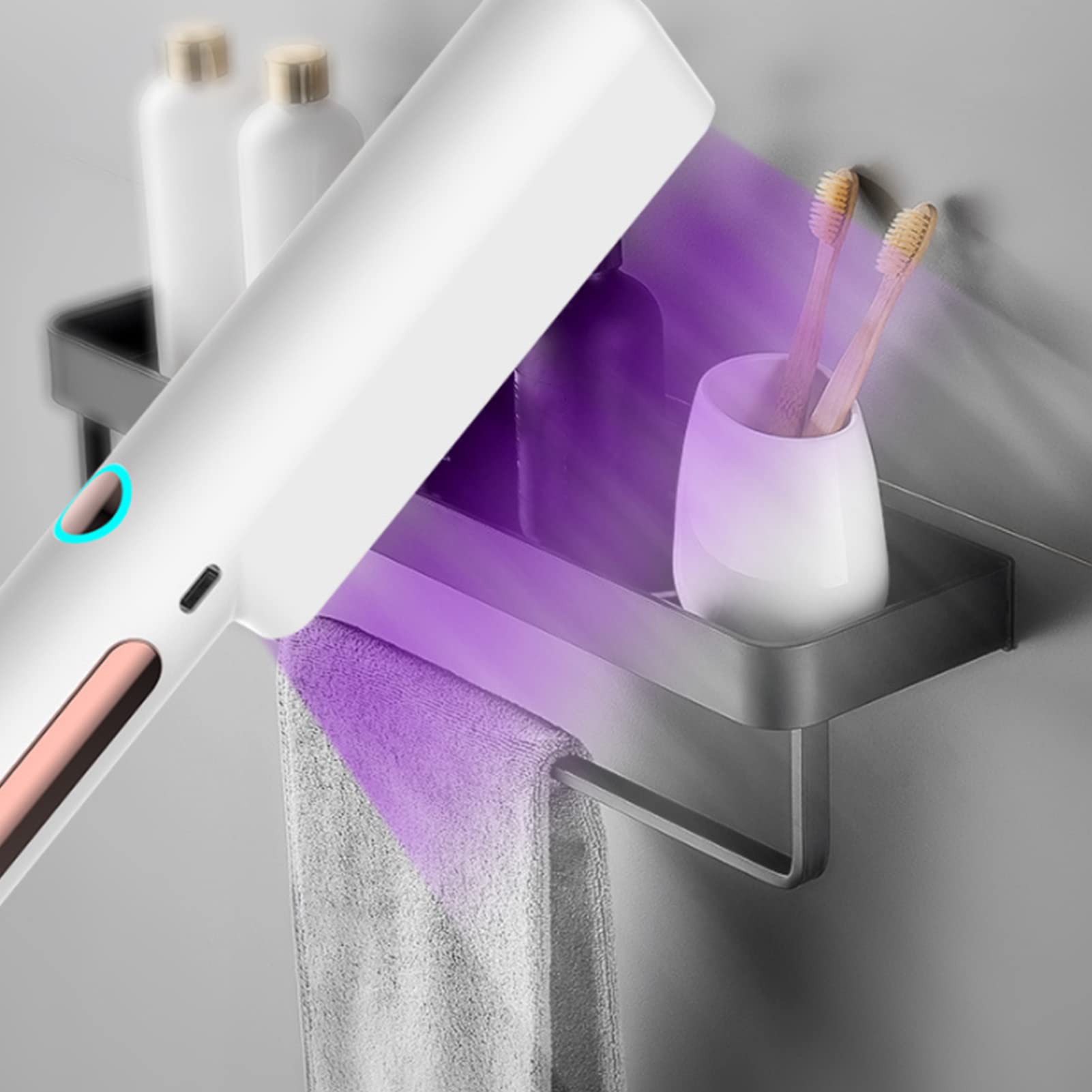 licht-desinfektionsmittel, desinfektionslampe, Wiederaufladbarer USB-handheld -desinfektionsstab, Töten Sie 99% der Keime, Bakterien, Viren, für Hotel, Garderobe, Toilette,