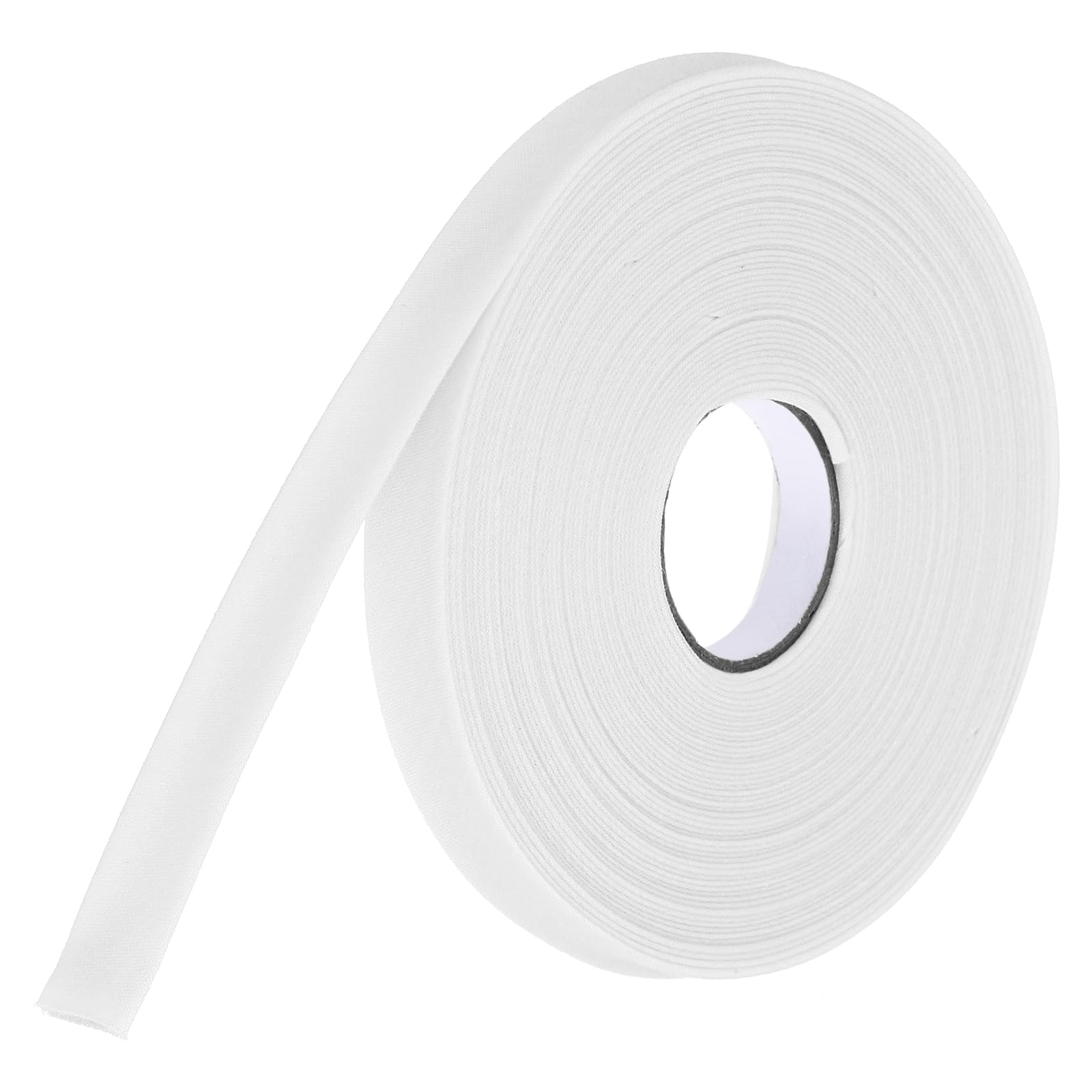 sourcing map 1.5cm Double Fold Bias Tape Polyester (White 14.6m)
