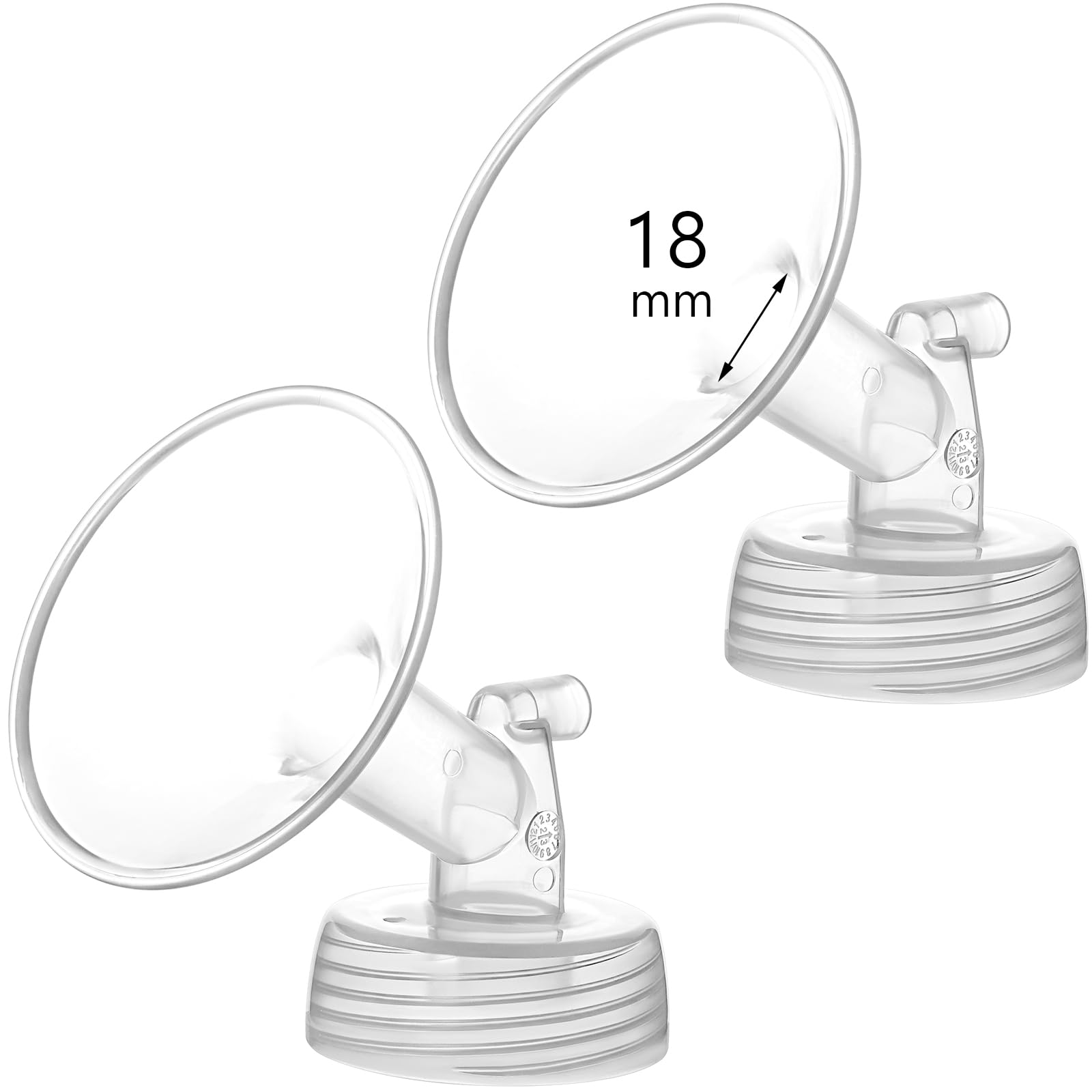 Momstouch 18mm Flange Compatible with Spectra S1 S2 9 Plus Synergy Gold Breastpump Replacement to Spectra Pump Parts and Flange; Not Original;