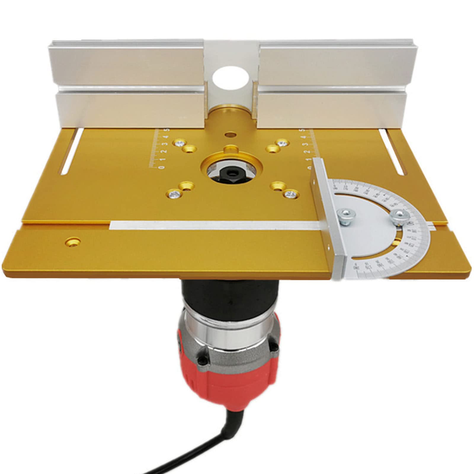 Aluminiowy Stół W Wstawianiu Stolika Płytowego,Maszyna Do Rzeźby Drewna,Wkładka Router Płytowa, Obróbka Drewna Narzędzie Wkładki Routetu Drewnianego,Golden-3pieces