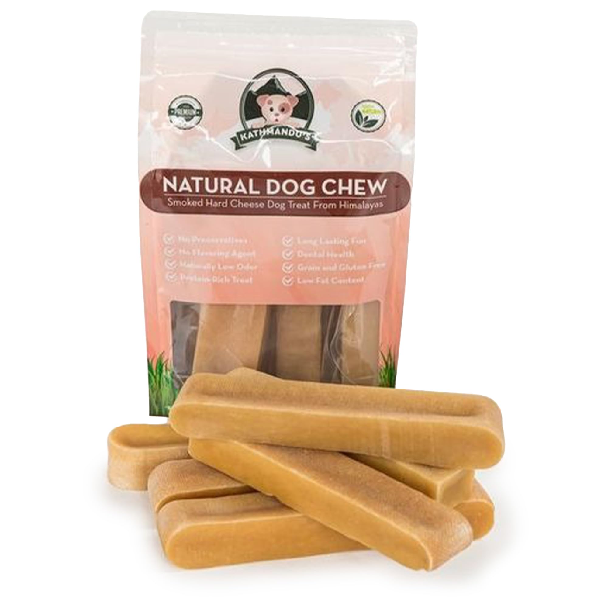 Authentic Himalayan Yak Cheese for Dogs - XLarge (Pack of 6) - Sourced from Pristine Himalayan Foothill, Rawhide-Free, NO preservatives