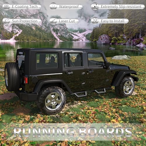 Estribos laterales para Jeep Wrangler JK 2007-2018 4 puertas miniatura 7