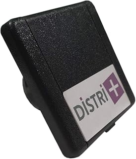 Toma de succión centralizada con tapa cuadrada 9 x 9 cm, color negro