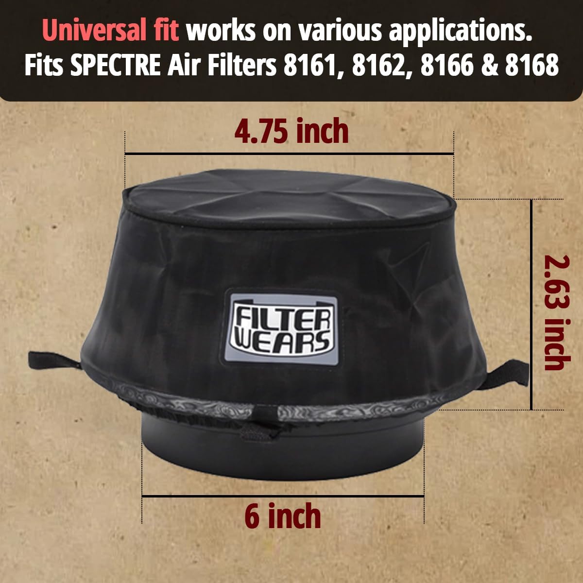 FILTERWEARS Pre-Filter F115K For SPECTRE Air Filters 8161, 8162, 8166, 8168