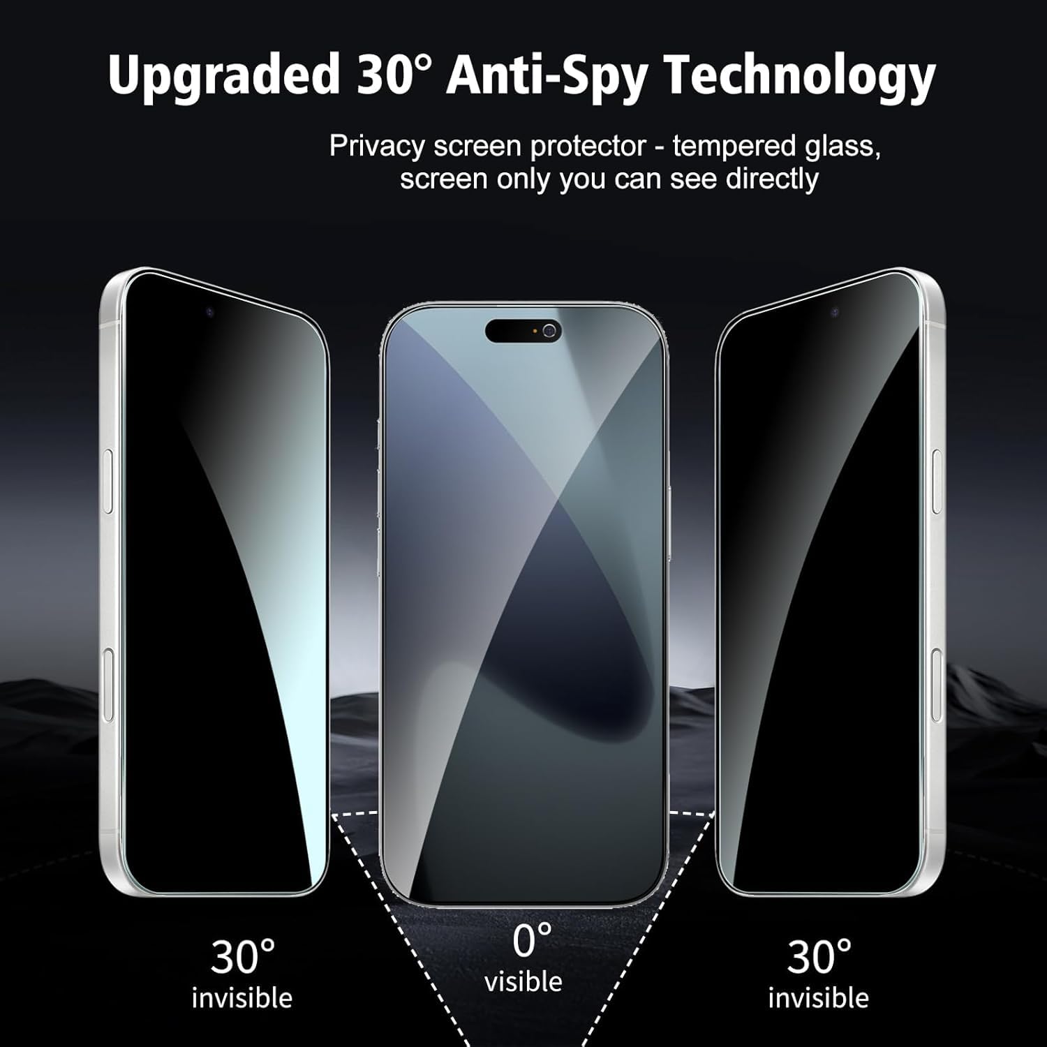 OpenTech® Privacy Military-Grade Tempered Glass Screen Protector for iPhone 17 Pro Max with Edge to Edge Coverage - Anti Spy, Case Friendly and Bubble free installation kit (6.9 Inches) — Amazon image 4