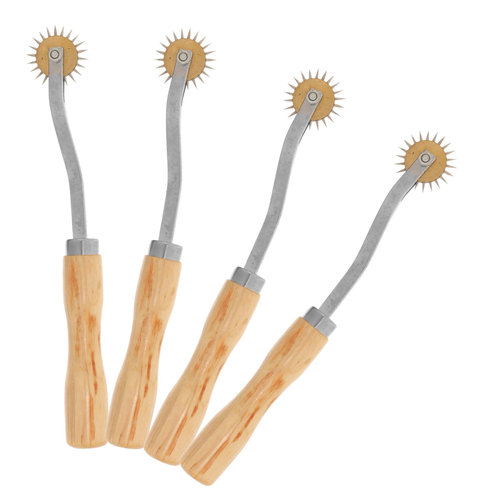 NUOBESTY 3 Set Ruota per Aggraffatura in Pelle Pennarelli A Gesso in Tessuto per Cucire Ruota Tracciante Rotella Taglia Tessuto Pennarelli A Gesso per Cucire Maniglia Metallo 4 Pezzi * 3