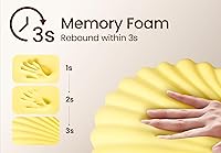 Vista 2 de Almohada de embarazo para dormir, almohada de espuma viscoelástica para dormir de lado, almohada de maternidad para espalda, vientre, caderas