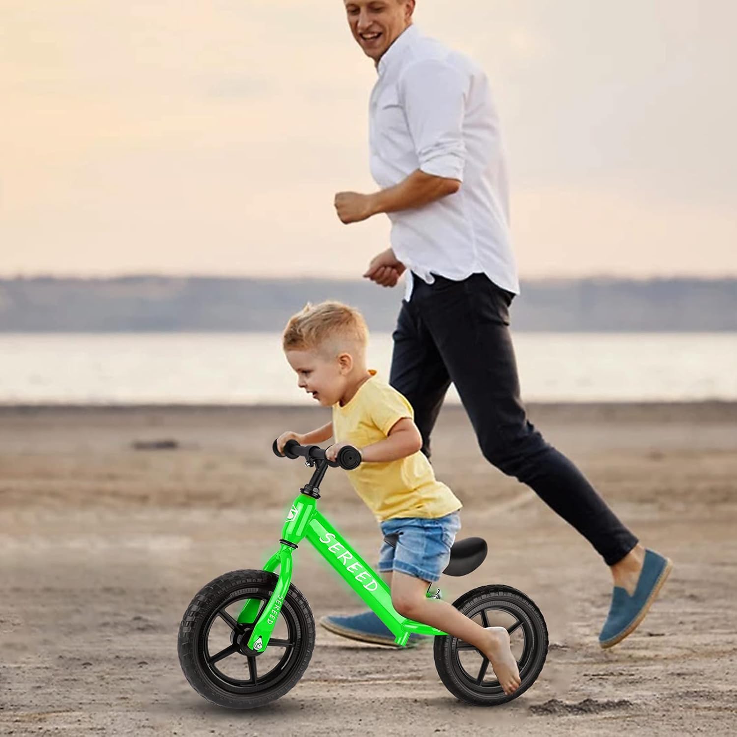 Toddler Balance Bike for 2-6 Years Old, 12 Inch Wheels Kids Sports Balance Bike Beginner Rider Training No Pedal Scooter Bicycle (Green): Sports & Outdoors