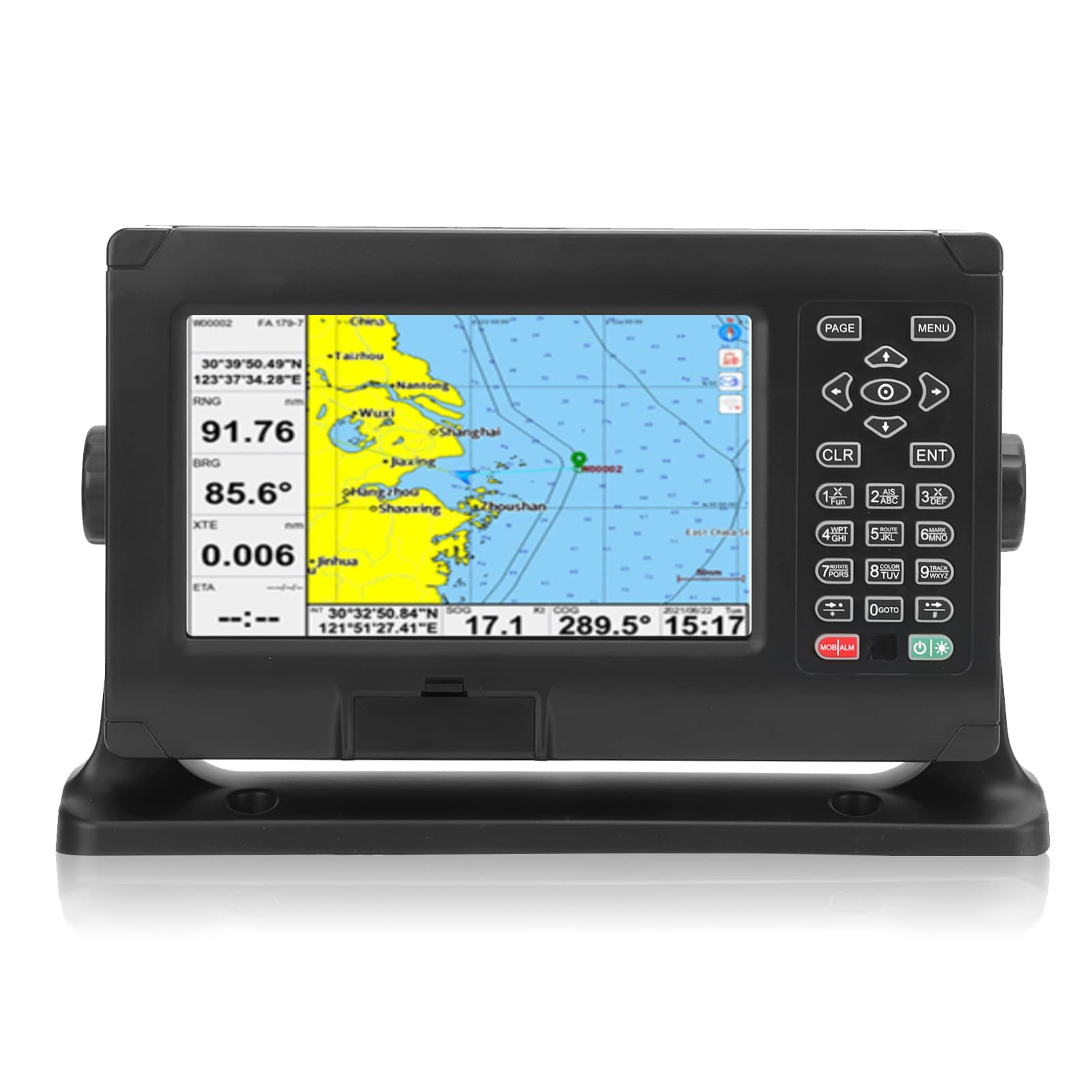 8 Zoll Fischfinder Kartenplotter, hohe Genauigkeit GPS BDS wasserdicht Keyed Assist, Marine Elektronik für Angler Boote Yachten und Wassersport Fahrzeuge
