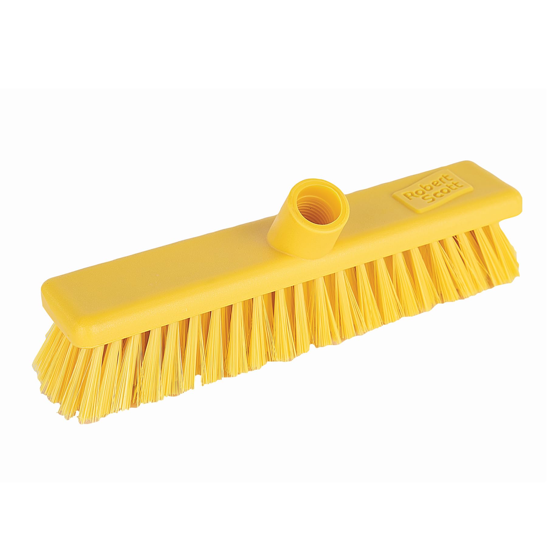 Washable Broom Head, 30cm and 45cm, Soft Bristles, Blue Green Red Yellow, Synthetic Bristles, All Floor Types (YELLOW, 45CM)