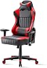 Farini Gaming Chair for Adults - Easy Assembly High-Back Design Adjustable Wider Seat with Extra Padding for Heavier Users or Larger PlayersBlack & Red