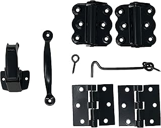 Nuvo Iron Black Screen Door Hardware Kit