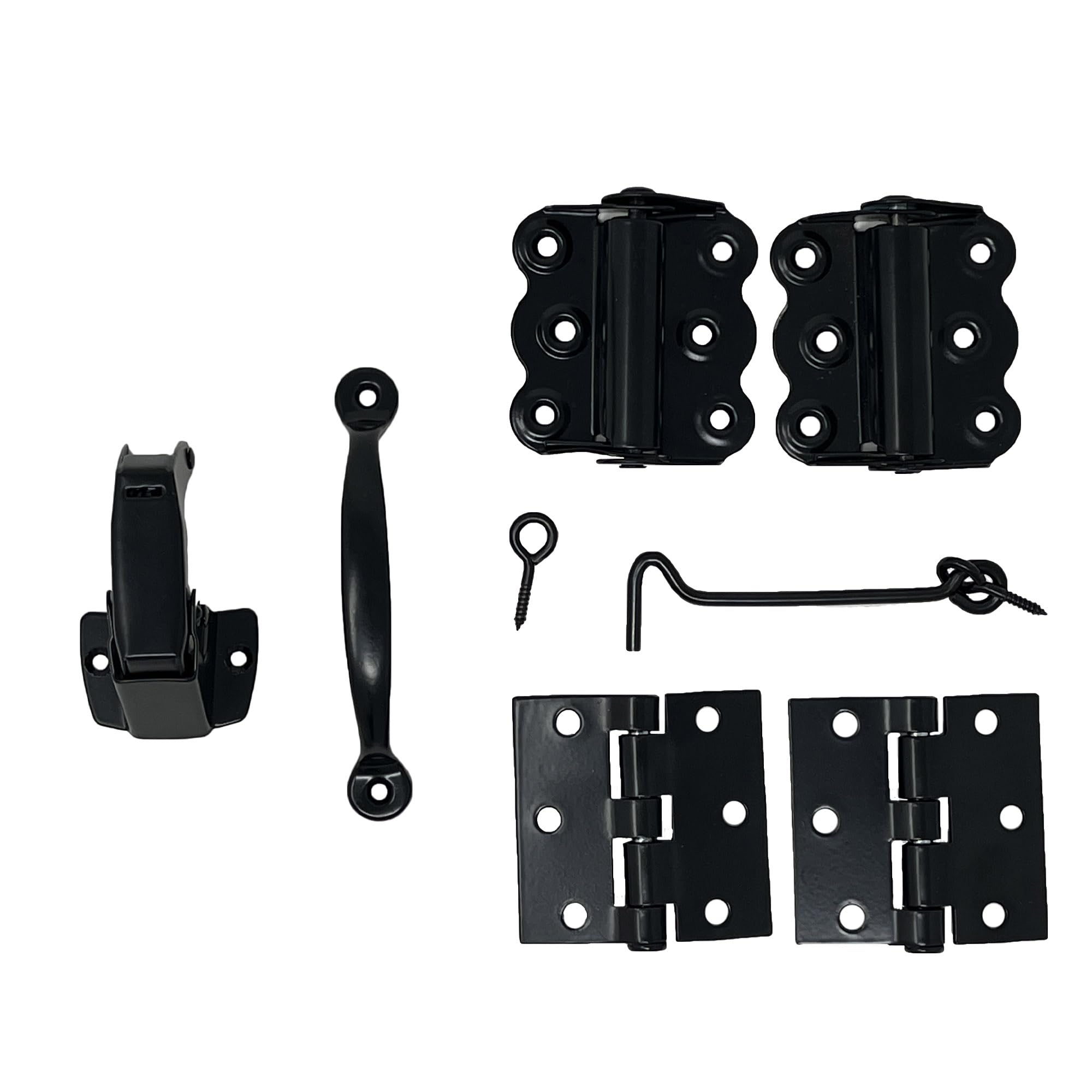 Nuvo Iron Black Screen Door Hardware Kit