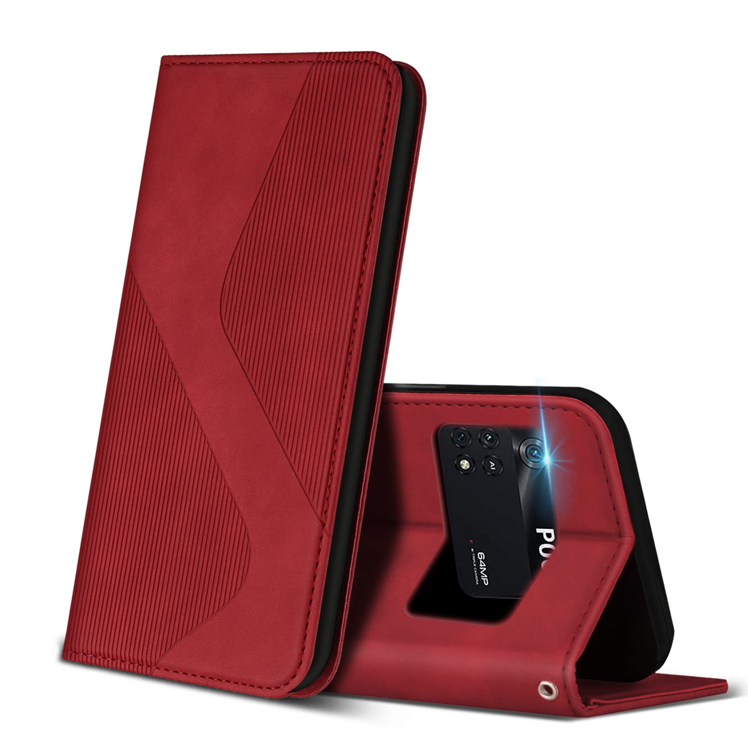 Cover per Xiaomi Poco M4 Pro 4G, Custodia Pieghevole in