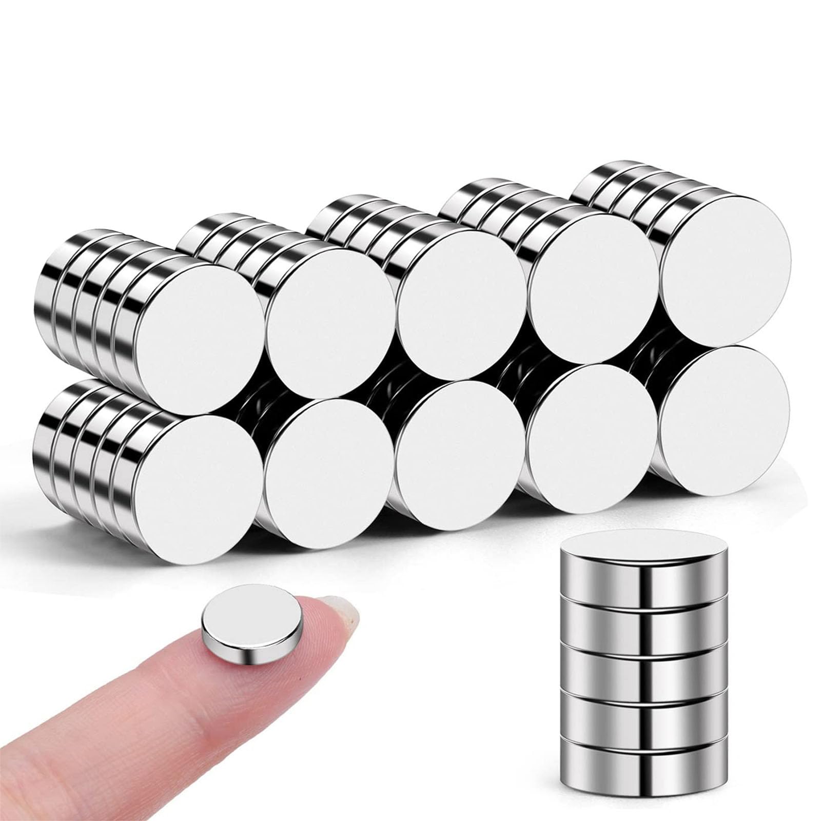 Pack of 50 Small Magnets, 10 x 3 mm Magnets 3D Print — image 1
