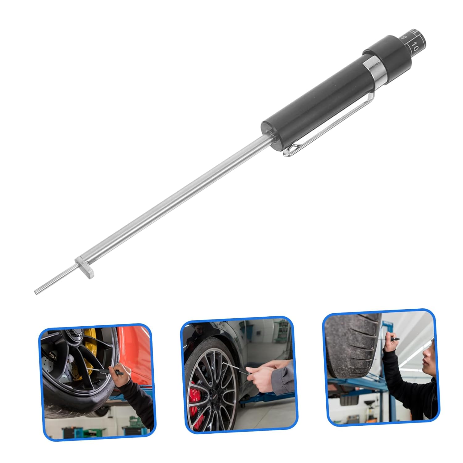 MAGICLULU Brake Pad Measuring Tool High Precision Gauge for Accurate Brake Pad Wear Assessment Easy Measurement Design Compatible with Various Brake Pads Essential Vehicle Safety Tool