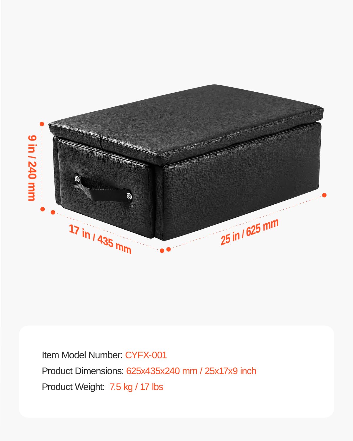 VEVOR Boîte de Reformer Pilates 62,5x43,5x24 cm, Boîte d’Assise pour Reformer en PU et Bois, Accessoire d'Équipement Pilates pour Améliorer la Force, l'Équilibre et l'Amplitude des Mouvements, Gym