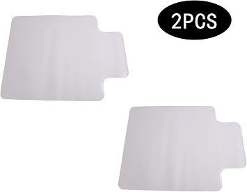 48 x 36 Convex PVC Dull Polish Desk Office Chair Floor Mat Protector for Hard Wood Floors Transparent (2, with Nail)