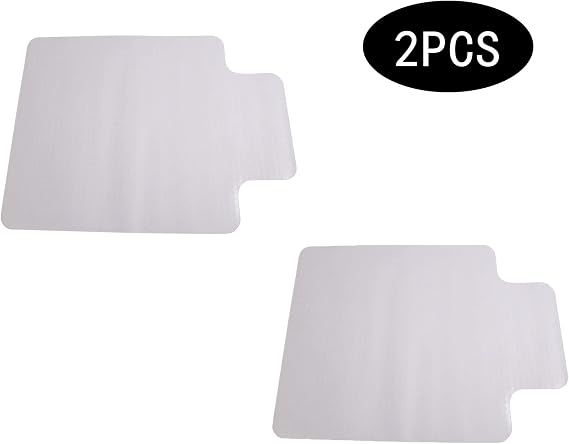 48 x 36 Convex PVC Dull Polish Desk Office Chair Floor Mat Protector for Hard Wood Floors Transparent (2, with Nail)