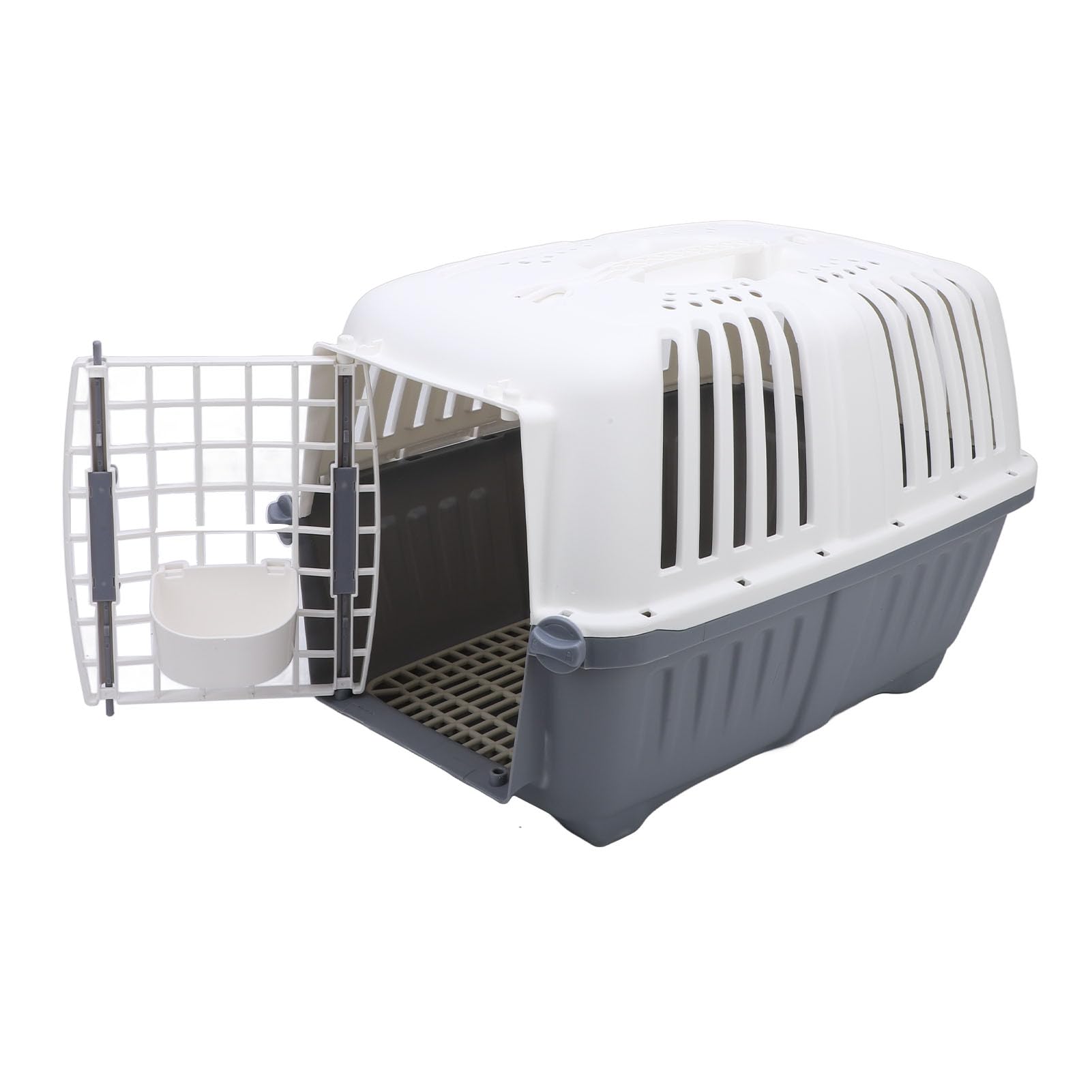 Haustiertransportbox für Katzen, Hunde und Kaninchen, Bequeme, atmungsaktive, tragbare Reisebox, leichte, langlebige Transportbox für Haustiere mit belüftetem Design, optimale