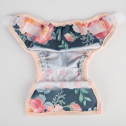 Miniatura 4 de Pañal de tela para bebé recién nacido con gancho y lazo (Vintage Bloom)