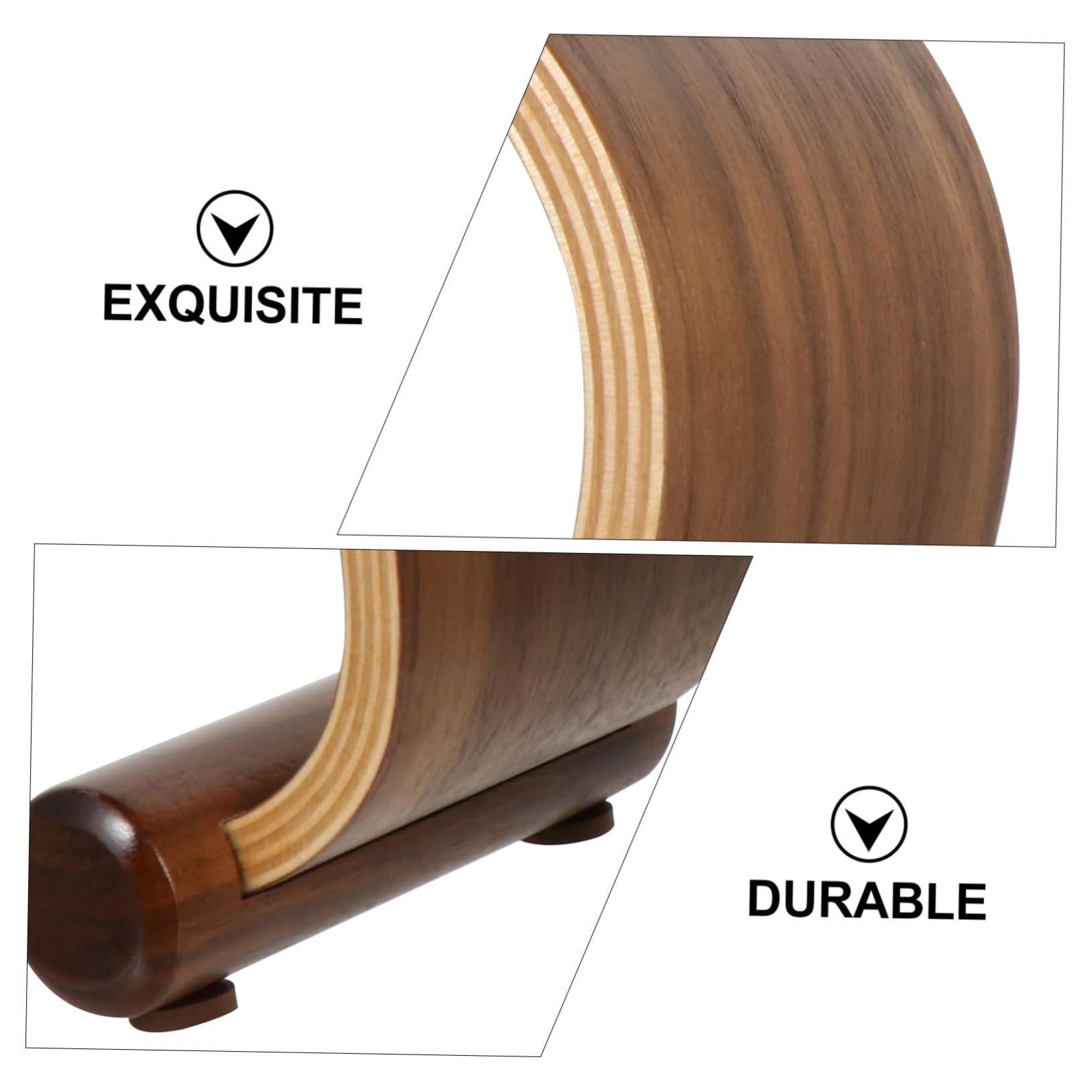 LIFKOME Supporto Cuffie da Tavolo in Legno Sostegno Auricolari Stabile e Salvaspazio per Scrivania Porta Cuffie Gaming Design Compatto e Robusto per Oggetti Scrivania
